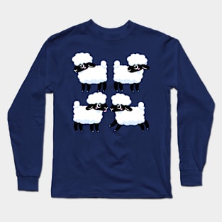 Simple Sheep Design - Dark Long Sleeve T-Shirt